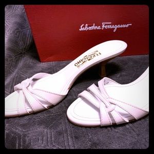 **SOLD**Salvatore Ferragamo Kitten Heel Sandals